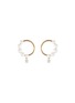 Main View - Click To Enlarge - PERSÉE PARIS - 'The Rain Song' diamond pearl 18k gold earrings