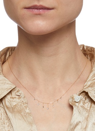 Figure View - Click To Enlarge - PERSÉE PARIS - 'Danae' diamond 18k gold fringe necklace