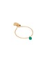 Detail View - Click To Enlarge - PERSÉE PARIS - 'Dancing' emerald 18k gold 18k gold adjustable chain ring