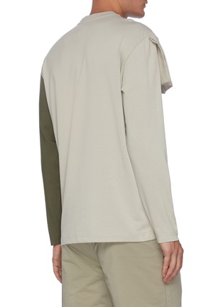 Back View - Click To Enlarge - FENG CHEN WANG - Deconstructed T-shirt panel contrast sleeve top