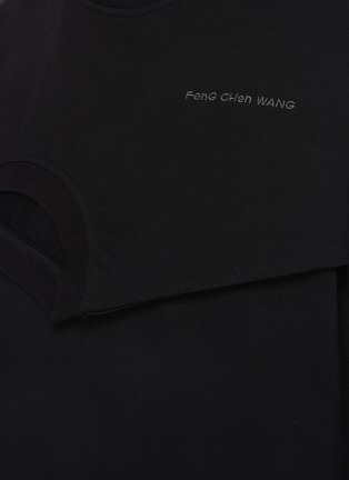 - FENG CHEN WANG - Deconstructed T-shirt panel stripe sleeve top