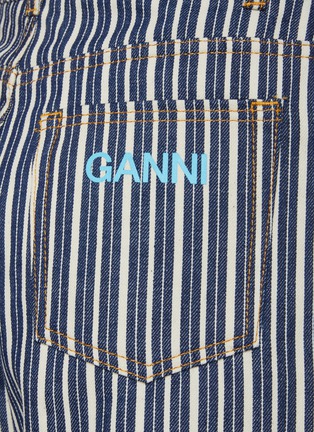  - GANNI - Straight Leg Stripe Crop Jeans