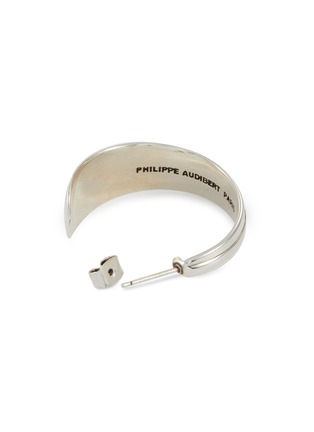 Detail View - Click To Enlarge - PHILIPPE AUDIBERT - Annita' silver plated hoop earrings