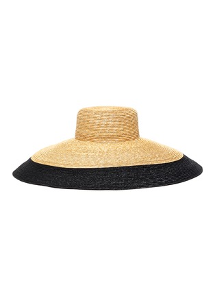 Figure View - Click To Enlarge - ELIURPI - Black Capelan' wide brim contrasting edge hat