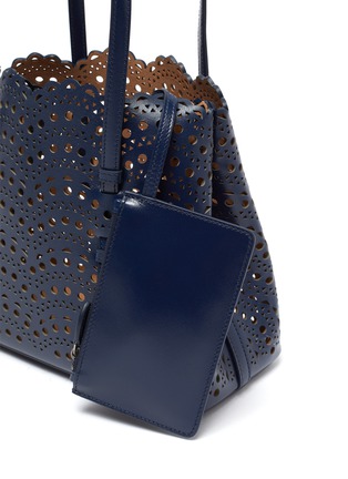 Detail View - Click To Enlarge - ALAÏA - 'Mina 25' Top Handle Perforated Leather Tote