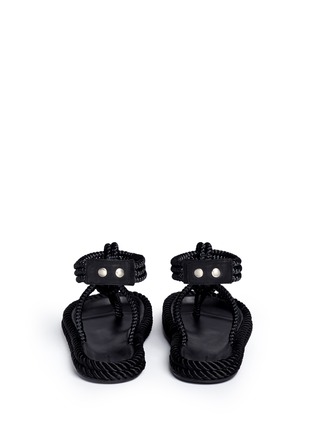 Back View - Click To Enlarge - ISABEL MARANT - 'Lesley' knotted rope T-strap sandals