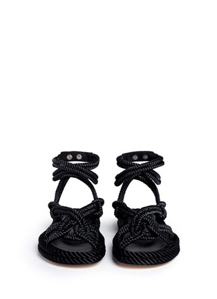 Front View - Click To Enlarge - ISABEL MARANT - 'Lou' crisscross rope sandals