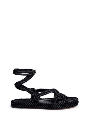 Main View - Click To Enlarge - ISABEL MARANT - 'Lou' crisscross rope sandals