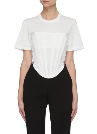 Main View - Click To Enlarge - DION LEE - Corset insert T-shirt
