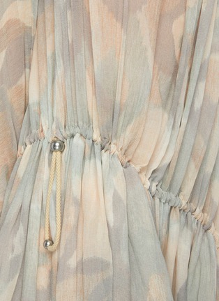 Detail View - Click To Enlarge - DION LEE - Camo print off shoulder asymmetric ruffle dress