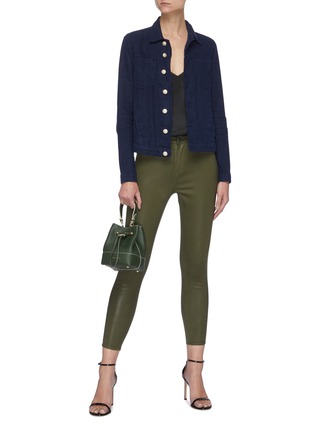 Figure View - Click To Enlarge - L'AGENCE - Celine' Contrast Button Linen Jacket