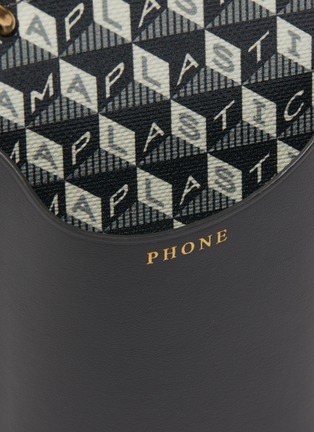 Detail View - Click To Enlarge - ANYA HINDMARCH - 'I Am A Plastic Bag' Anagram Print Eco Leather Phone Pouch