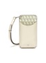 Main View - Click To Enlarge - ANYA HINDMARCH - 'I Am A Plastic Bag' Anagram Print Eco Leather Phone Pouch