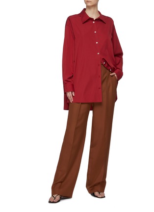 Figure View - Click To Enlarge - THE ROW - Double pleat silk pants