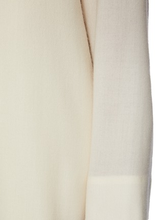 Detail View - Click To Enlarge - THE ROW - Open Mandarin Collar Wool Maxi Dress
