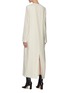 Back View - Click To Enlarge - THE ROW - Open Mandarin Collar Wool Maxi Dress