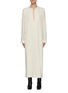Main View - Click To Enlarge - THE ROW - Open Mandarin Collar Wool Maxi Dress