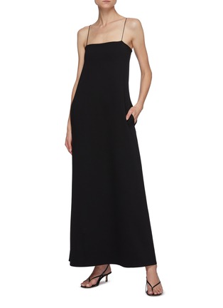 Figure View - Click To Enlarge - THE ROW - Spaghetti Strap Back Slit Maxi Dress