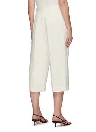 Back View - Click To Enlarge - THE ROW - Pleated cotton-linen blend palazzo shorts