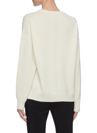 Back View - Click To Enlarge - THE ROW - Crewneck Merino Wool Cashmere Blend Sweater