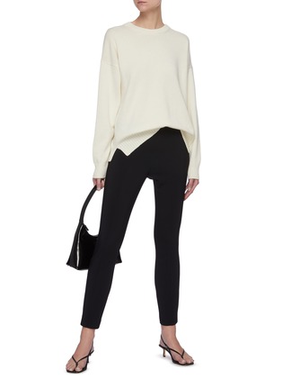 Figure View - Click To Enlarge - THE ROW - Crewneck Merino Wool Cashmere Blend Sweater
