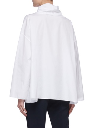 Back View - Click To Enlarge - THE ROW - Drape Collar Cotton Blouse