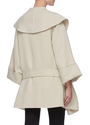 Back View - Click To Enlarge - THE ROW - Oversize Lapel Cashmere Virgin Wool Silk Blend Coat