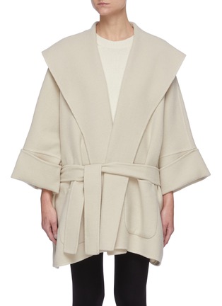 Main View - Click To Enlarge - THE ROW - Oversize Lapel Cashmere Virgin Wool Silk Blend Coat