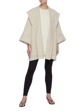 Figure View - Click To Enlarge - THE ROW - Oversize Lapel Cashmere Virgin Wool Silk Blend Coat