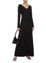 Figure View - Click To Enlarge - THE ROW - V-neck Flare Maxi Dress