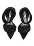 Detail View - Click To Enlarge - JIL SANDER - Knotted leather heeled sandals