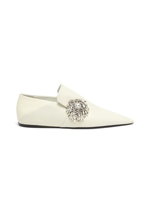 Main View - Click To Enlarge - JIL SANDER - Embellished step in leather loafers