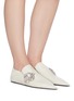 Figure View - Click To Enlarge - JIL SANDER - Embellished step in leather loafers