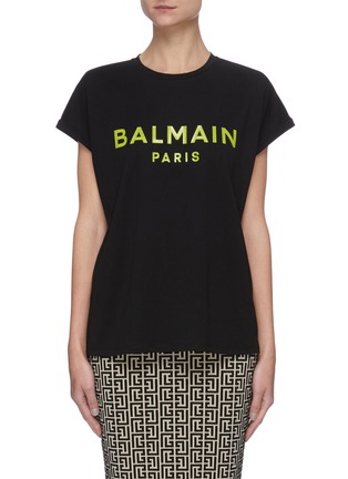 Main View - Click To Enlarge - BALMAIN - Contrast Logo Print Crewneck T-shirt