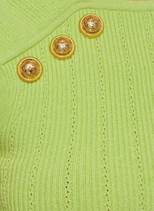  - BALMAIN - Button embellished knit sleeveless top