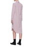 Back View - Click To Enlarge - THOM BROWNE  - Curved Hem Stripe Cotton Shirt Dress