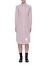 Main View - Click To Enlarge - THOM BROWNE  - Curved Hem Stripe Cotton Shirt Dress