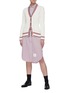 Figure View - Click To Enlarge - THOM BROWNE  - Curved Hem Stripe Cotton Shirt Dress
