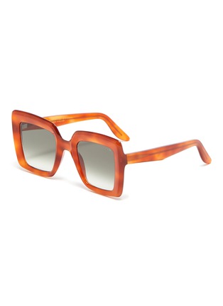 Main View - Click To Enlarge - LAPIMA - 'Teresa' square tortoiseshell effect acetate frame sunglasses