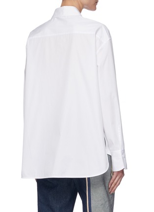 Back View - Click To Enlarge - PORTSPURE - Diagonal Button Up Cotton Shirt
