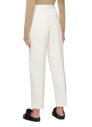 Back View - Click To Enlarge - JIL SANDER - Crop cotton silk blend suiting pants