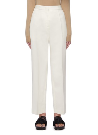 Main View - Click To Enlarge - JIL SANDER - Crop cotton silk blend suiting pants