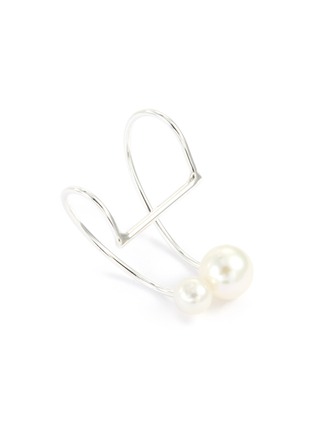 Detail View - Click To Enlarge - VIBE HARSLOF - Iris' freshwater pearl sterling silver ear clip