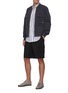 Figure View - Click To Enlarge - EQUIL - Drawcord Waist Side Pocket Wool Blend Shorts