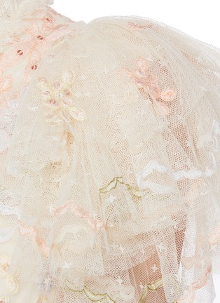 Detail View - Click To Enlarge - NEEDLE & THREAD - 'Elin' Sequin Embellished Floral Embroidered Mini Dress