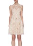 Main View - Click To Enlarge - NEEDLE & THREAD - 'Isadora' Floral Ribbon Embroidered Sleeveless Mini Dress