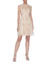 Figure View - Click To Enlarge - NEEDLE & THREAD - 'Isadora' Floral Ribbon Embroidered Sleeveless Mini Dress