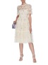 Figure View - Click To Enlarge - NEEDLE & THREAD - 'Disty' Sequin Embellished Floral Embroidered Pleated Midi Dress