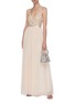 Figure View - Click To Enlarge - NEEDLE & THREAD - Emma Disty' Sleeveless Floral Embroidered Pleated Gown