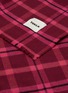 Detail View - Click To Enlarge - TEKLA - Fine Merino Wool Tartan Blanket – Wine Red